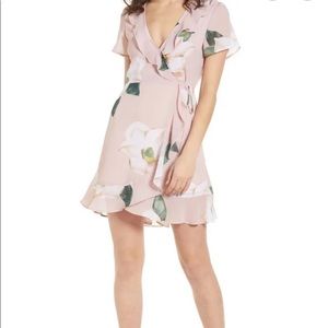 Show Me Your MuMu Ruffle Wrap Mini Dress